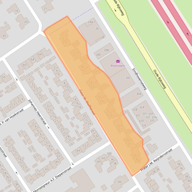 Kaart van postcodegebied 5683EJ.