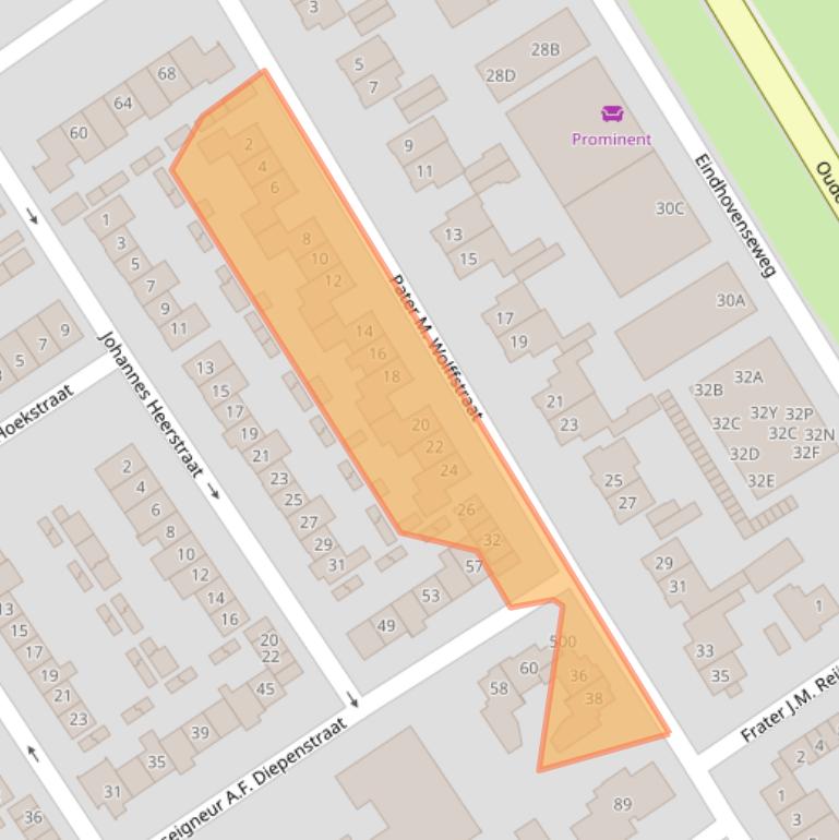 Kaart van postcodegebied 5683EK.