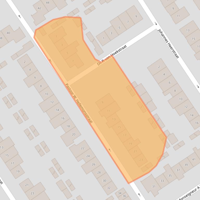 Kaart van postcodegebied 5683EN.
