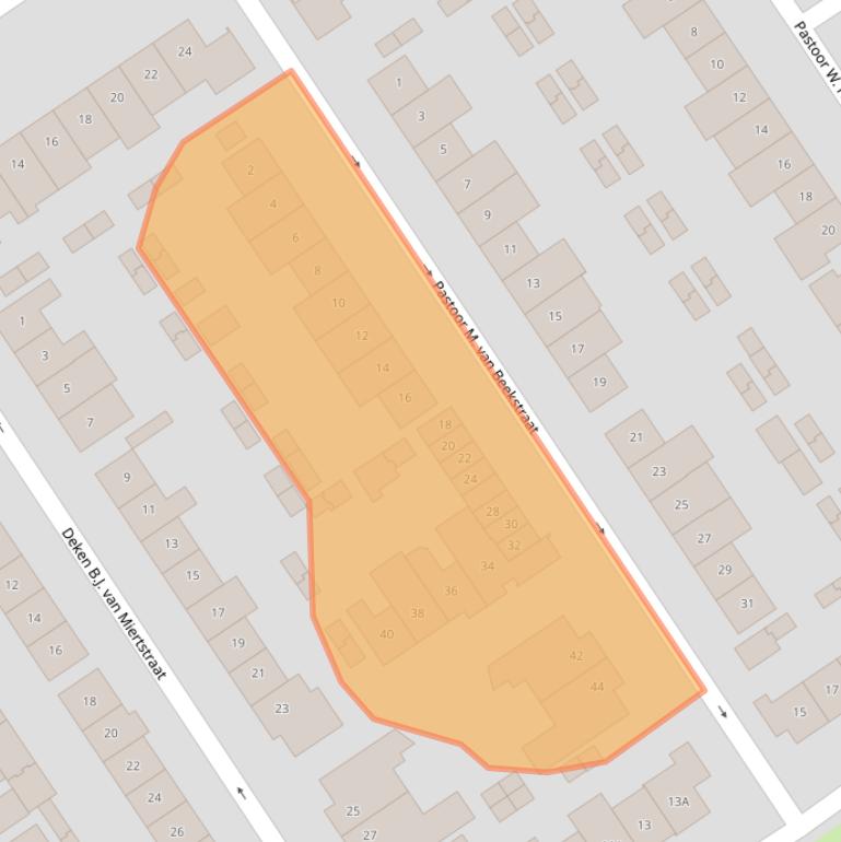 Kaart van postcodegebied 5683ES.