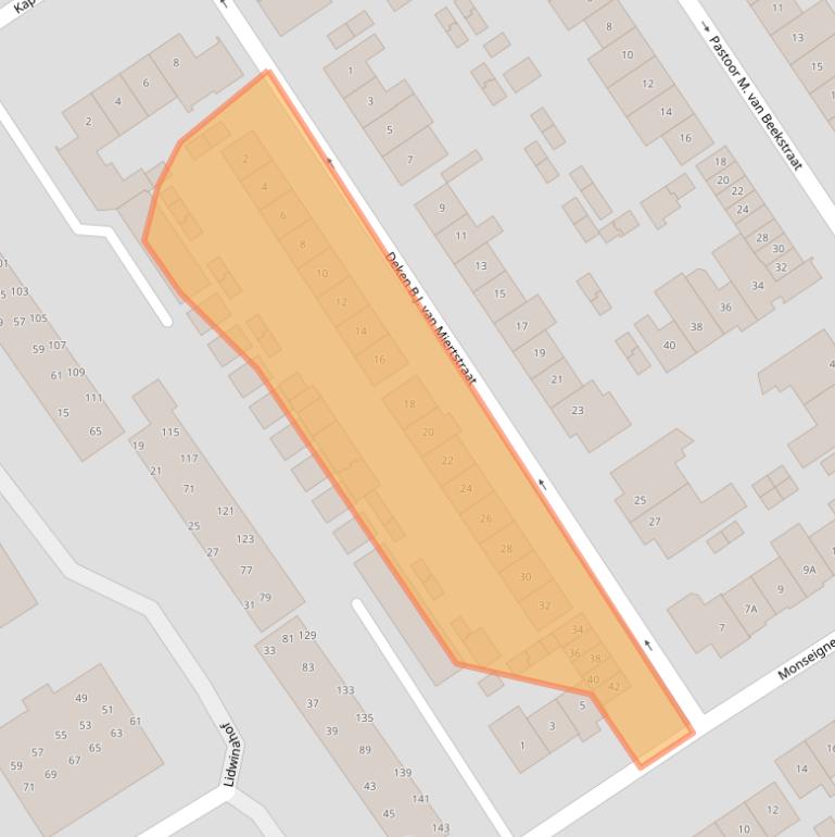 Kaart van postcodegebied 5683EV.