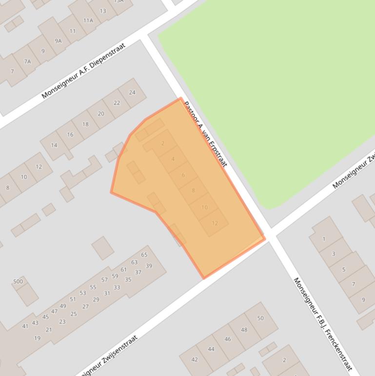 Kaart van postcodegebied 5683EW.