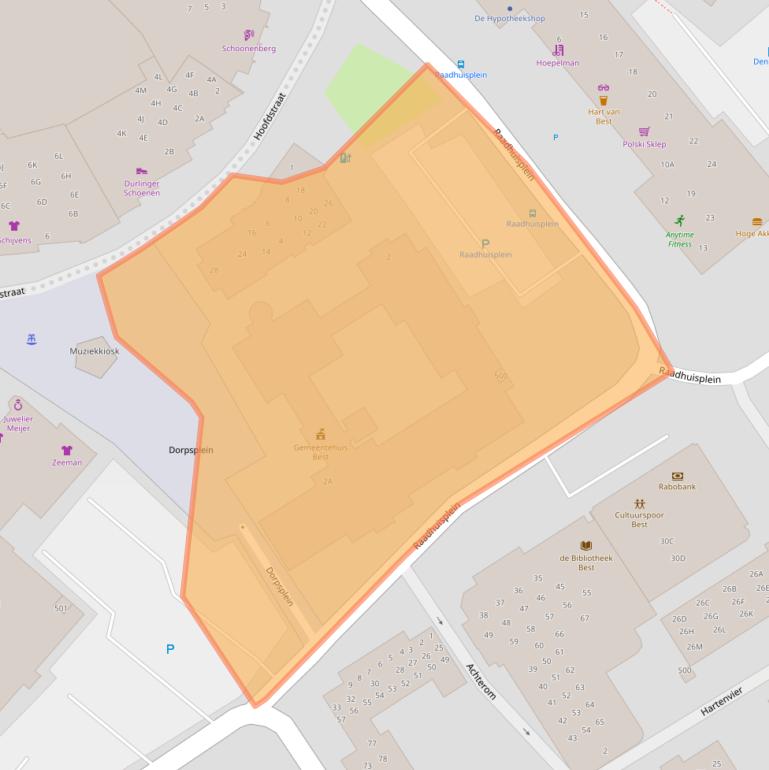 Kaart van postcodegebied 5683GA.