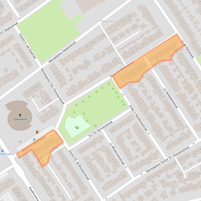 Kaart van postcodegebied 5683HR.