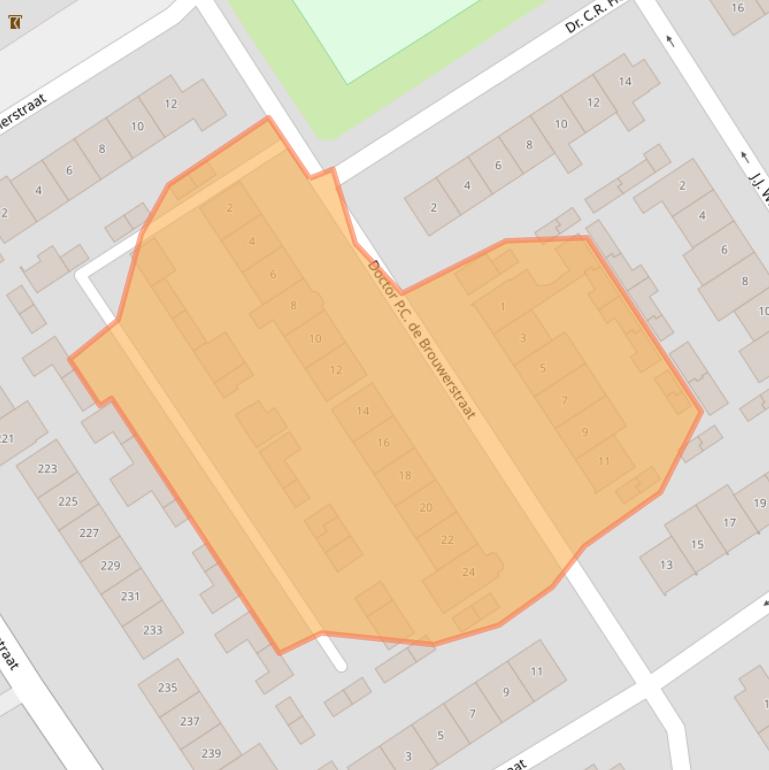 Kaart van postcodegebied 5683JE.