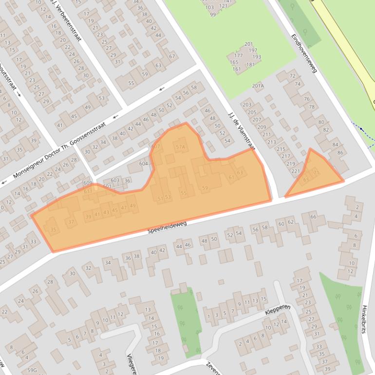 Kaart van postcodegebied 5683JH.