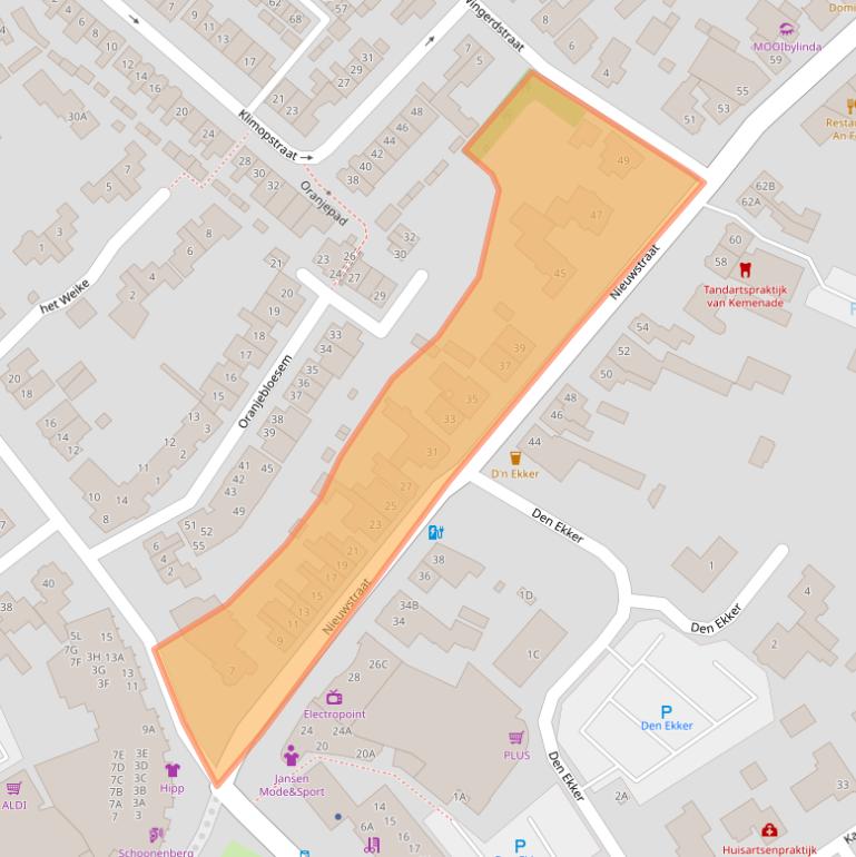 Kaart van postcodegebied 5683KA.