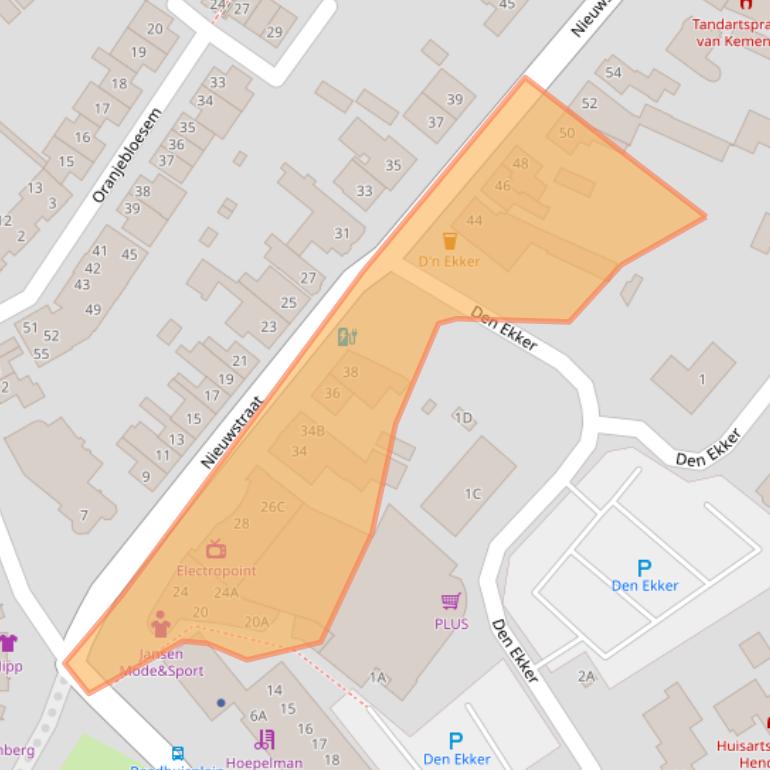 Kaart van postcodegebied 5683KC.