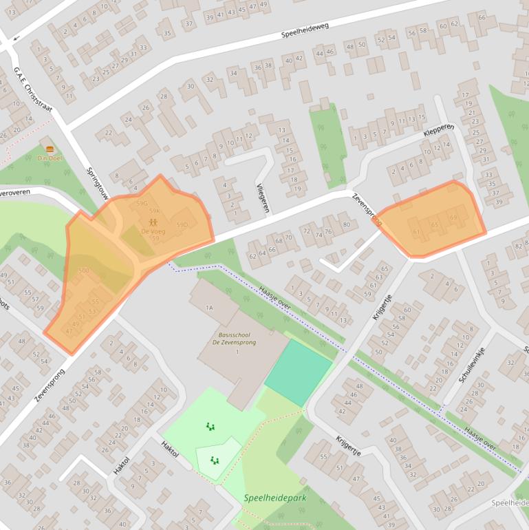 Kaart van postcodegebied 5683KP.