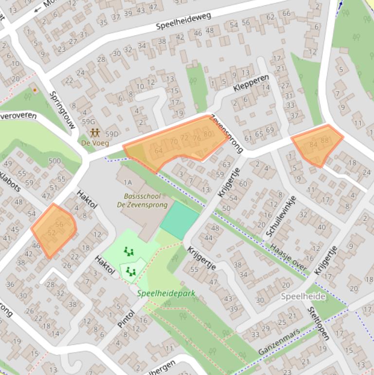 Kaart van postcodegebied 5683KS.