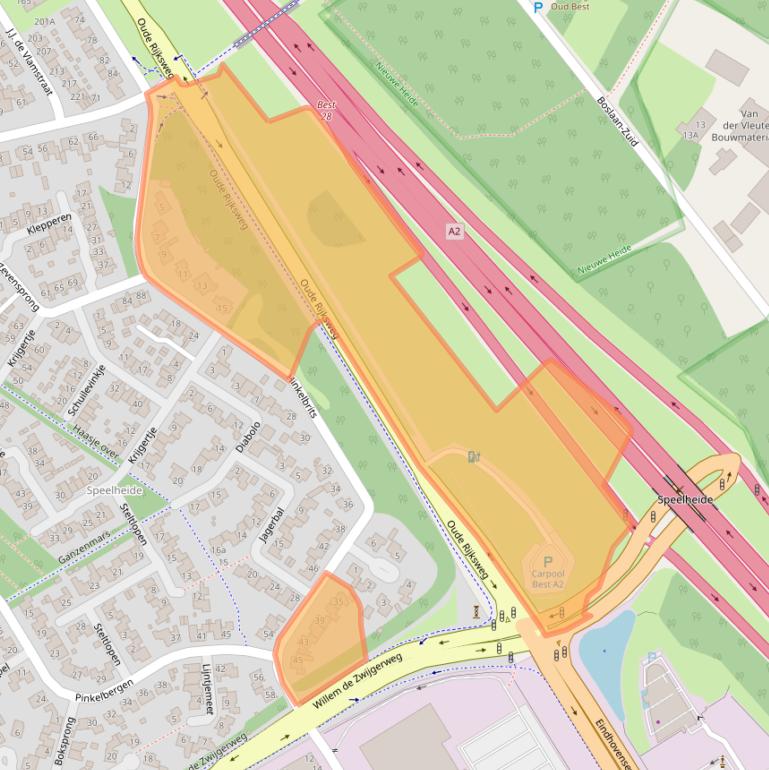 Kaart van postcodegebied 5683KW.