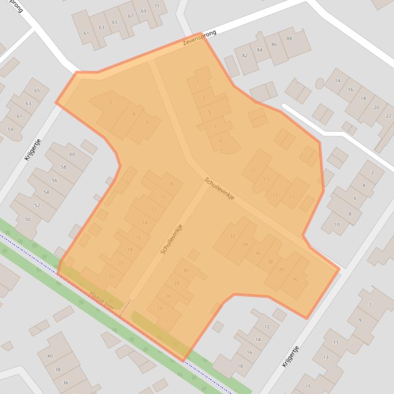 Kaart van postcodegebied 5683LG.