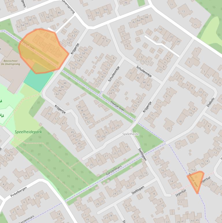 Kaart van postcodegebied 5683LH.