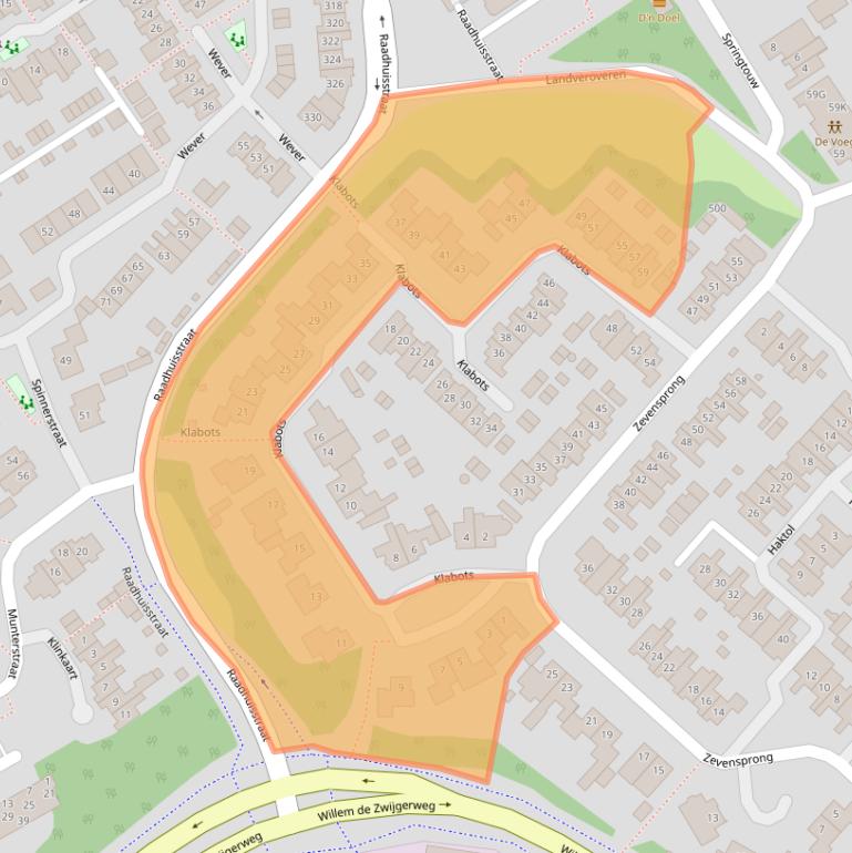 Kaart van postcodegebied 5683LJ.