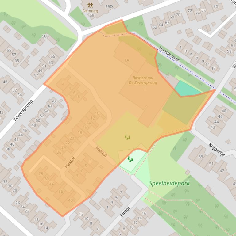 Kaart van postcodegebied 5683LL.