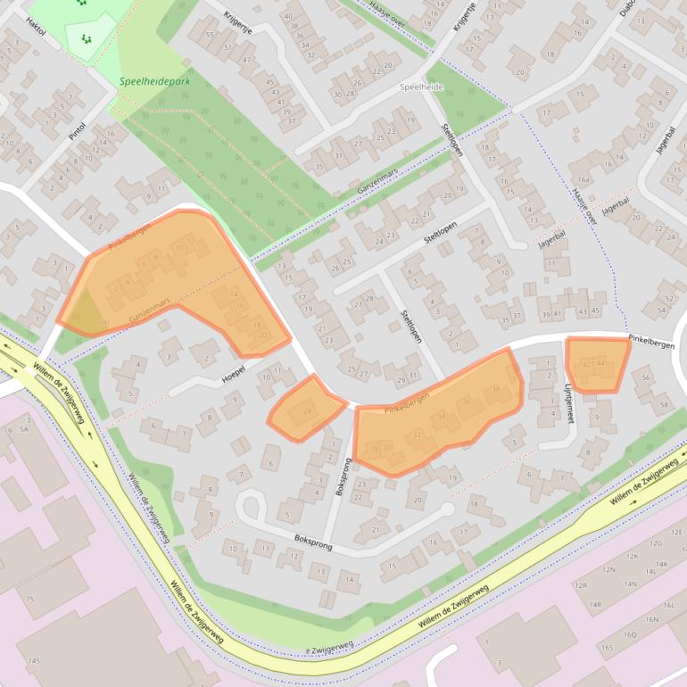 Kaart van postcodegebied 5683LP.