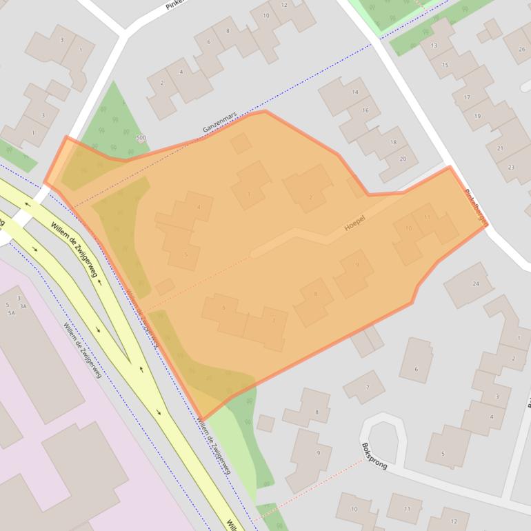 Kaart van postcodegebied 5683LS.