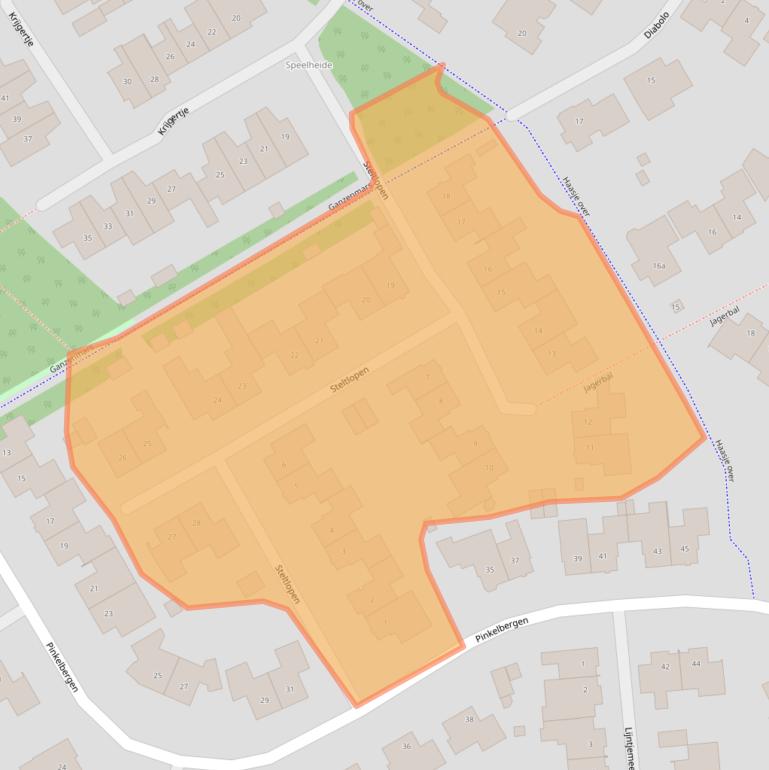 Kaart van postcodegebied 5683LW.