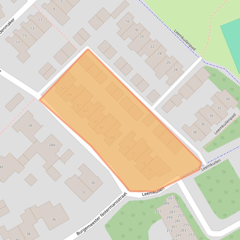 Kaart van postcodegebied 5683MB.