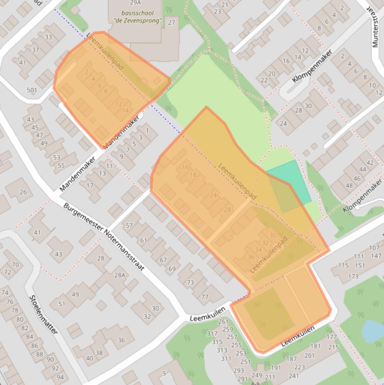 Kaart van postcodegebied 5683NJ.
