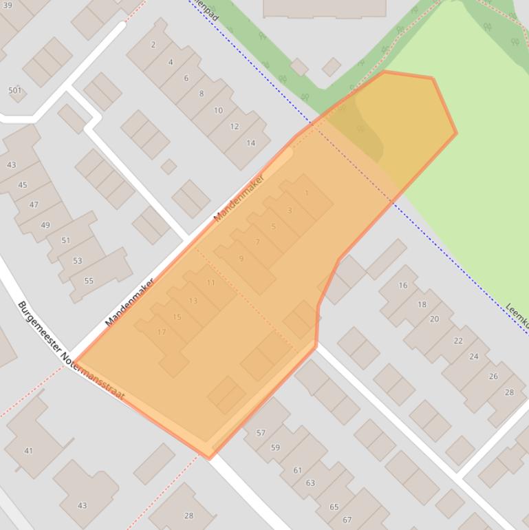 Kaart van postcodegebied 5683NK.