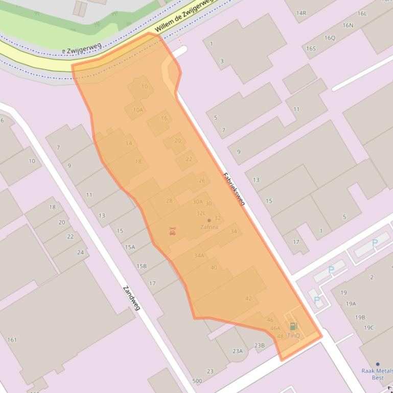 Kaart van postcodegebied 5683PP.