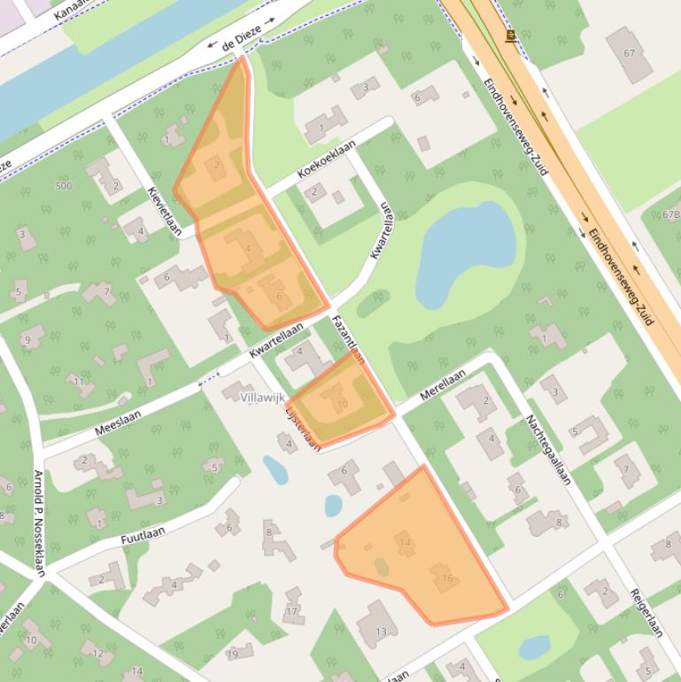 Kaart van postcodegebied 5683RB.