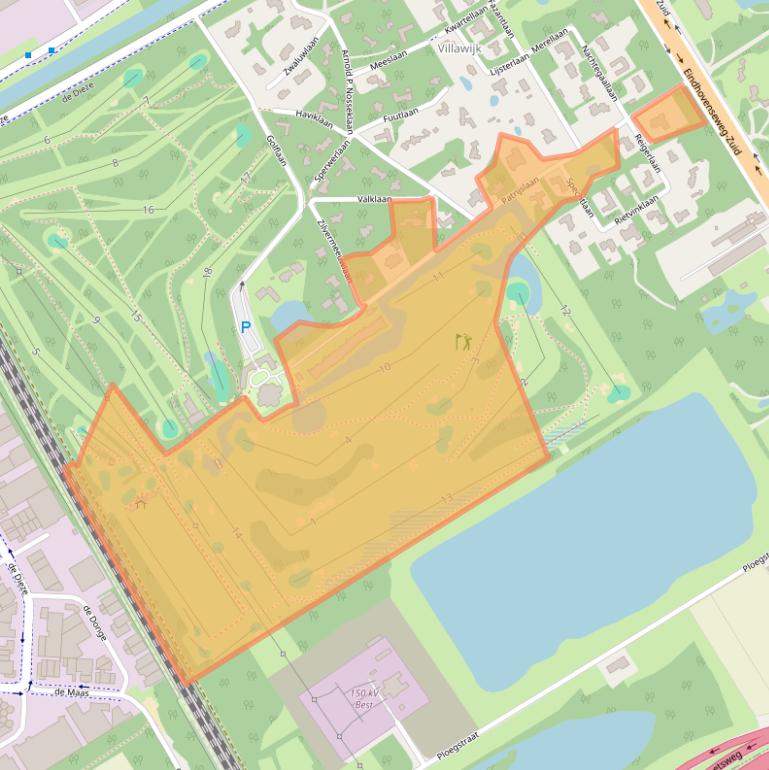 Kaart van postcodegebied 5683RK.