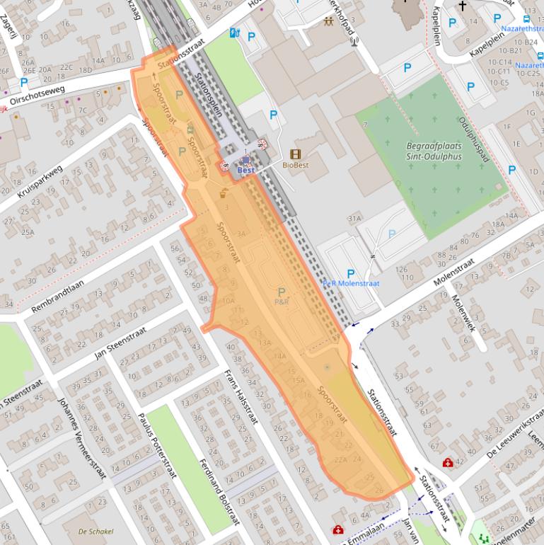 Kaart van postcodegebied 5684AA.