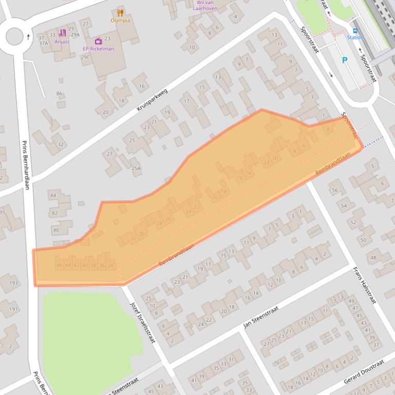 Kaart van postcodegebied 5684AE.