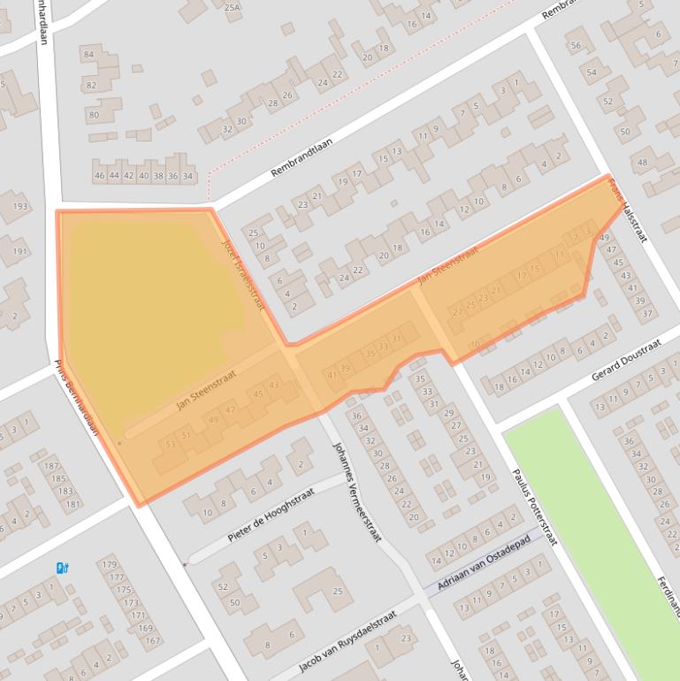 Kaart van postcodegebied 5684AJ.