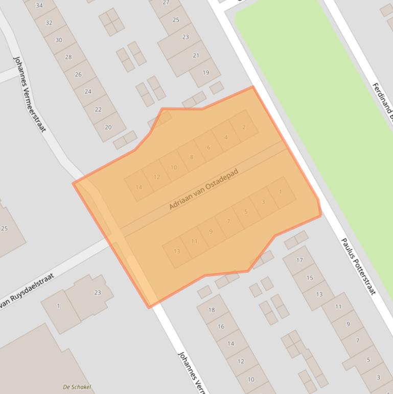 Kaart van postcodegebied 5684AS.