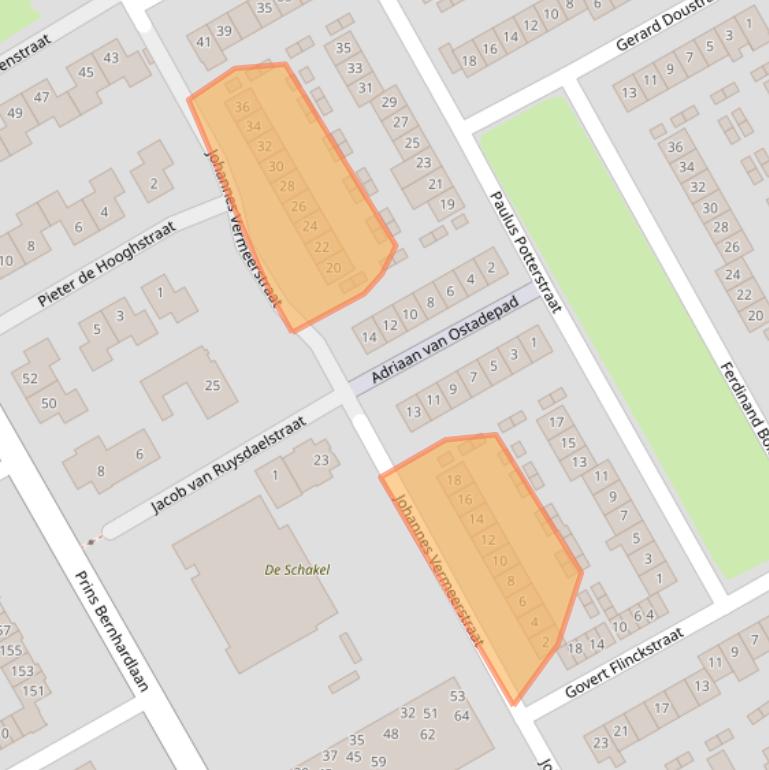 Kaart van postcodegebied 5684AV.