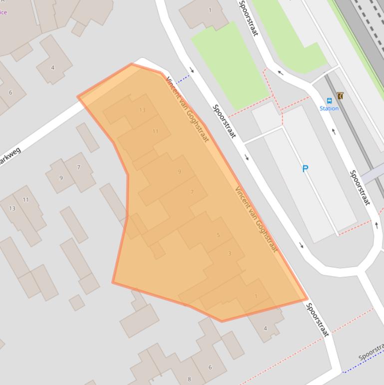 Kaart van postcodegebied 5684AX.