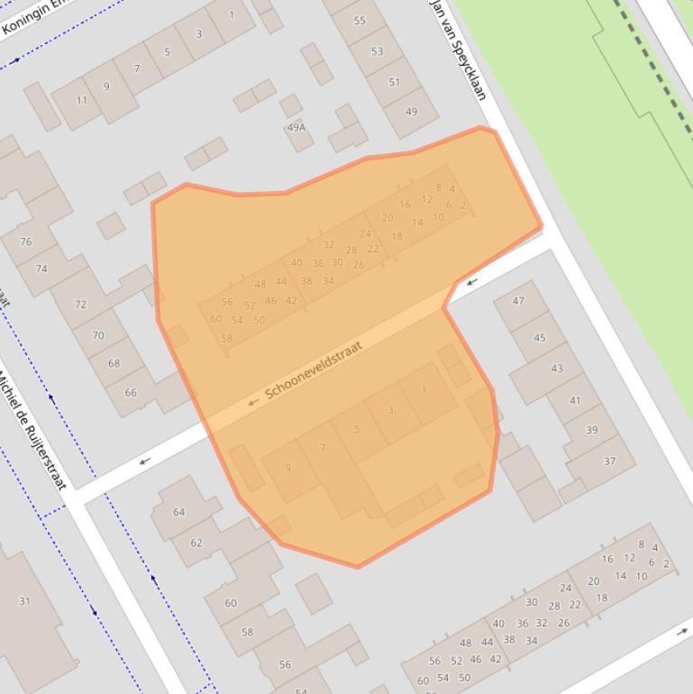 Kaart van postcodegebied 5684BJ.