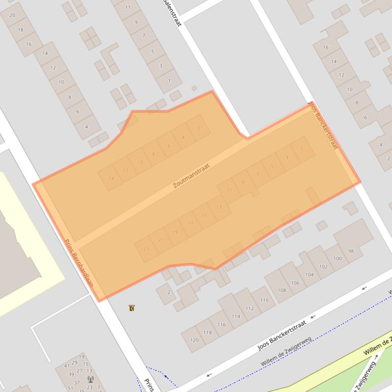 Kaart van postcodegebied 5684BR.