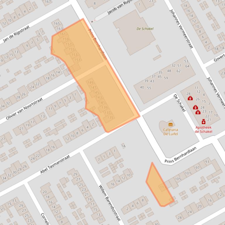 Kaart van postcodegebied 5684CC.