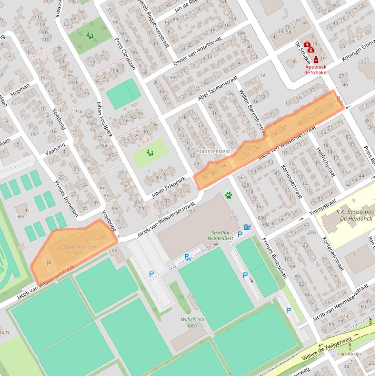 Kaart van postcodegebied 5684CS.