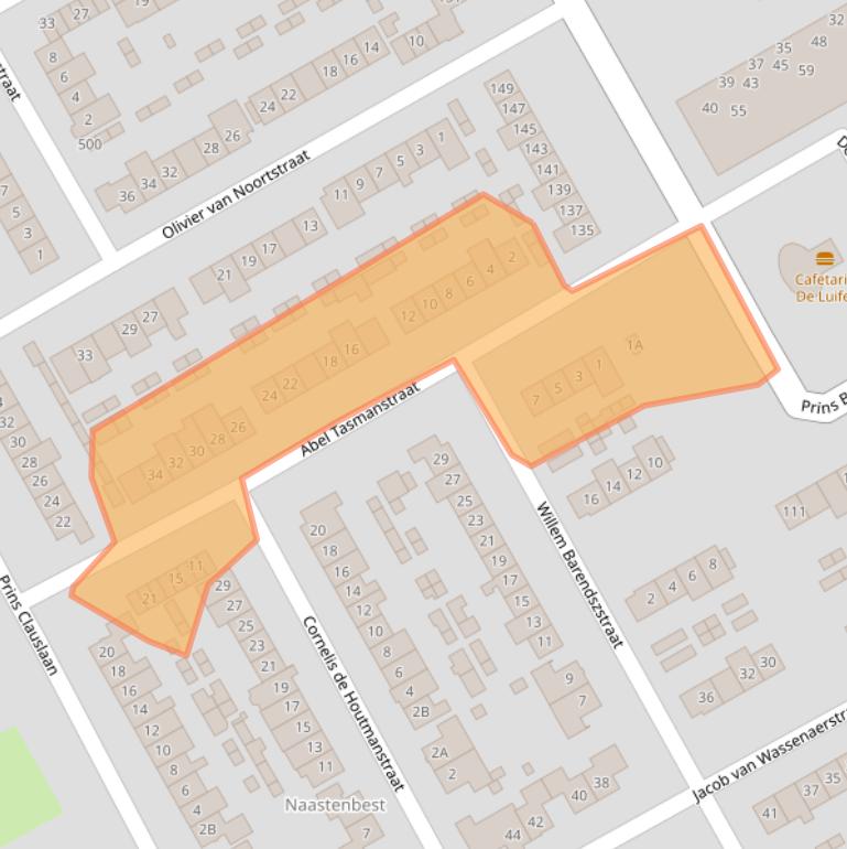 Kaart van postcodegebied 5684CX.