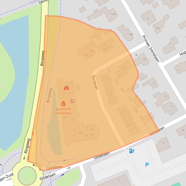 Kaart van postcodegebied 5684DB.