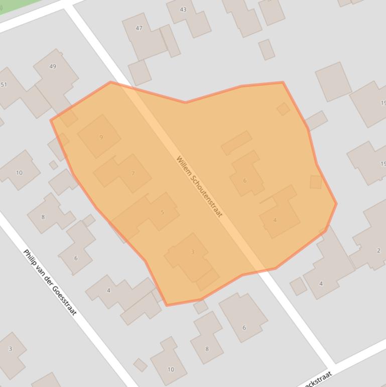 Kaart van postcodegebied 5684EM.