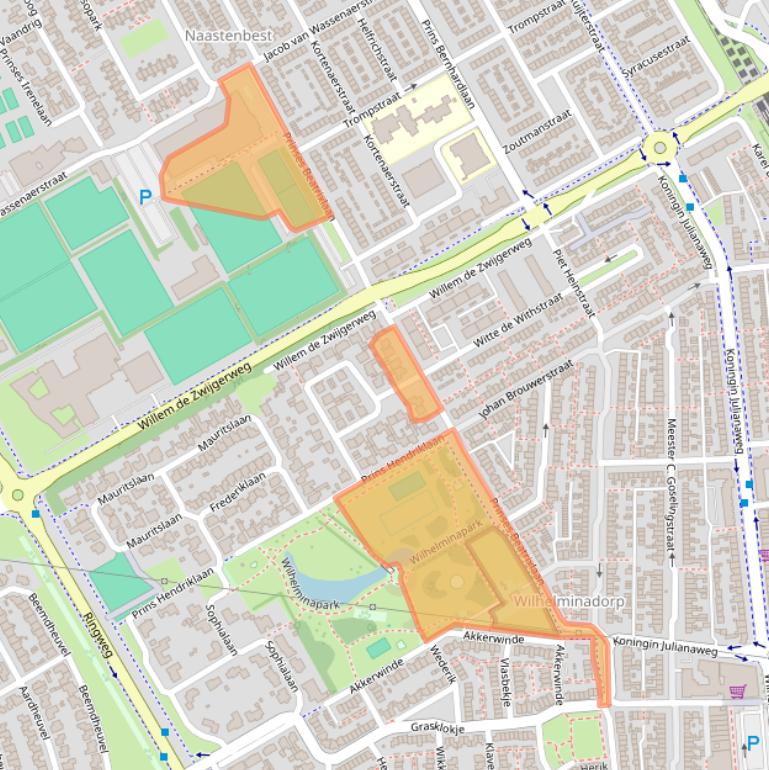 Kaart van postcodegebied 5684GJ.