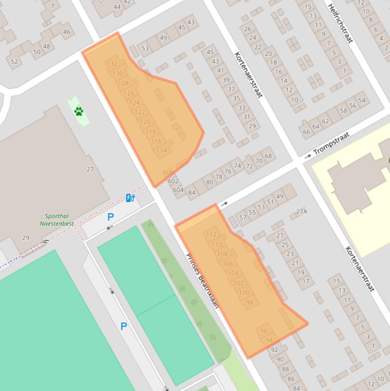 Kaart van postcodegebied 5684GM.