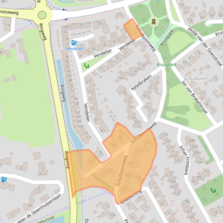 Kaart van postcodegebied 5684GT.