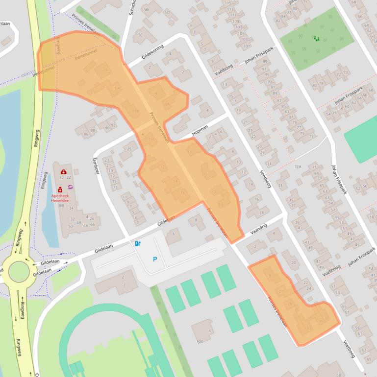 Kaart van postcodegebied 5684GV.