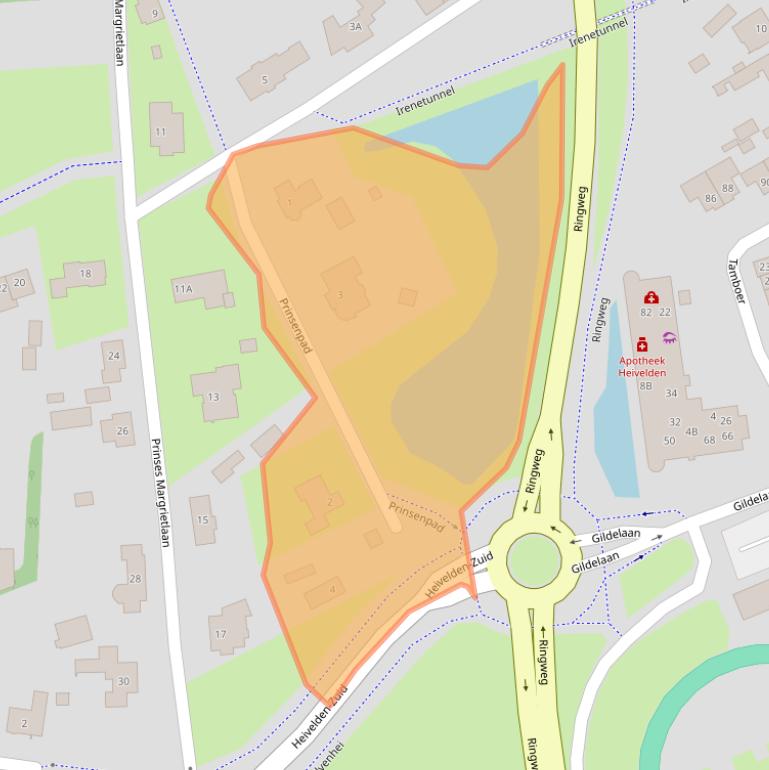 Kaart van postcodegebied 5684GZ.