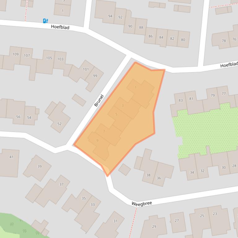 Kaart van postcodegebied 5684JJ.