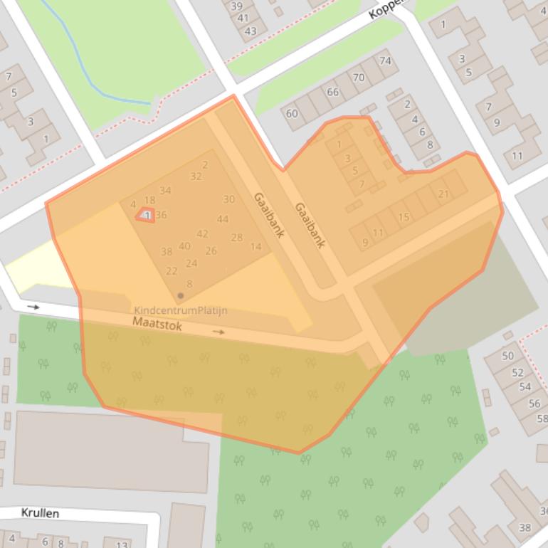 Kaart van postcodegebied 5684KL.