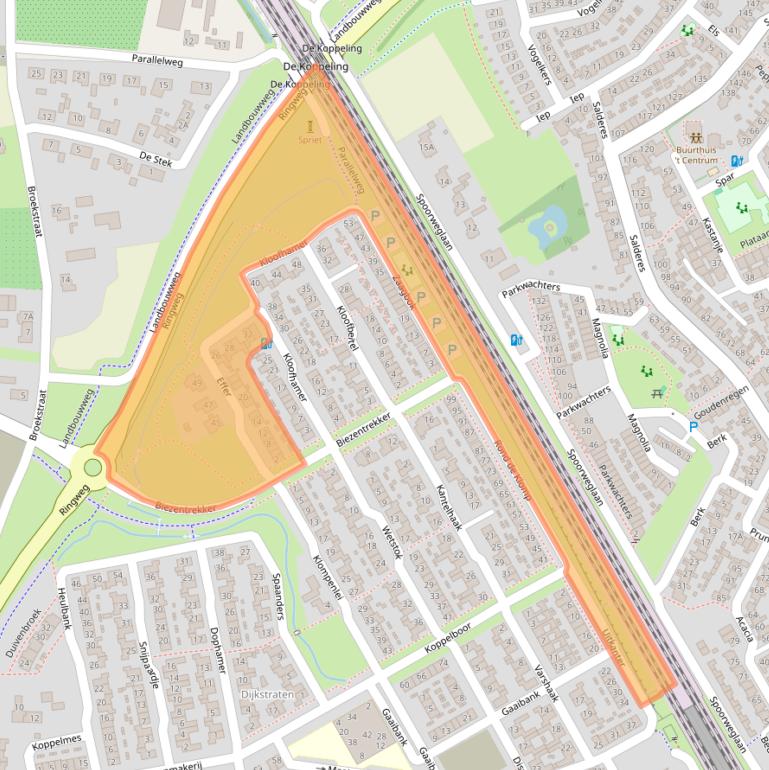 Kaart van postcodegebied 5684KV.