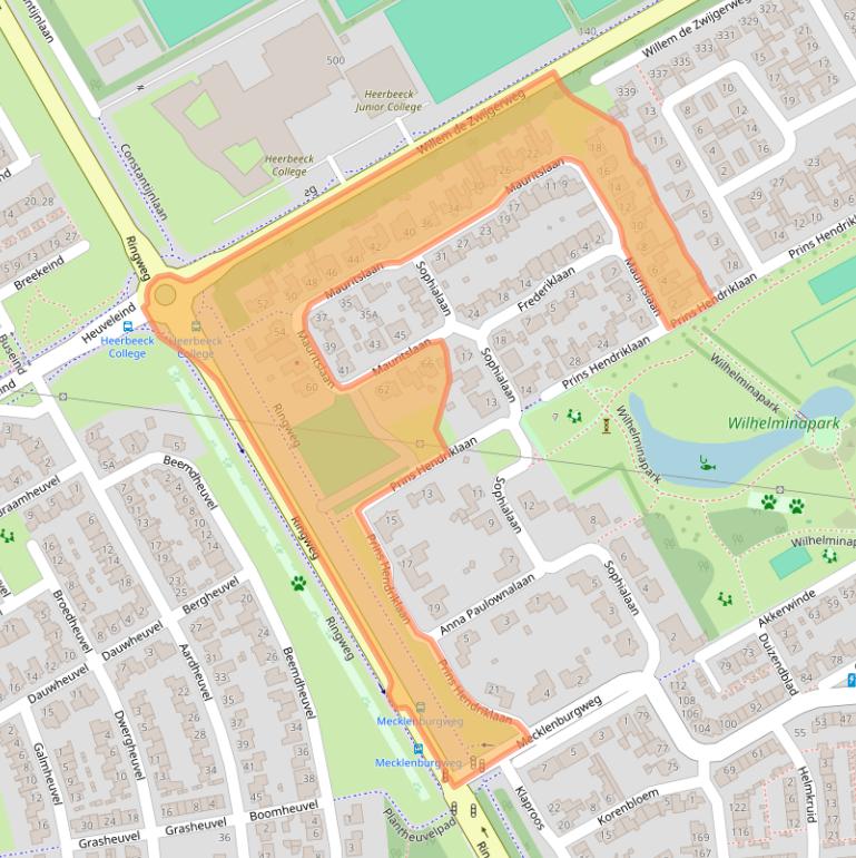 Kaart van postcodegebied 5684LE.